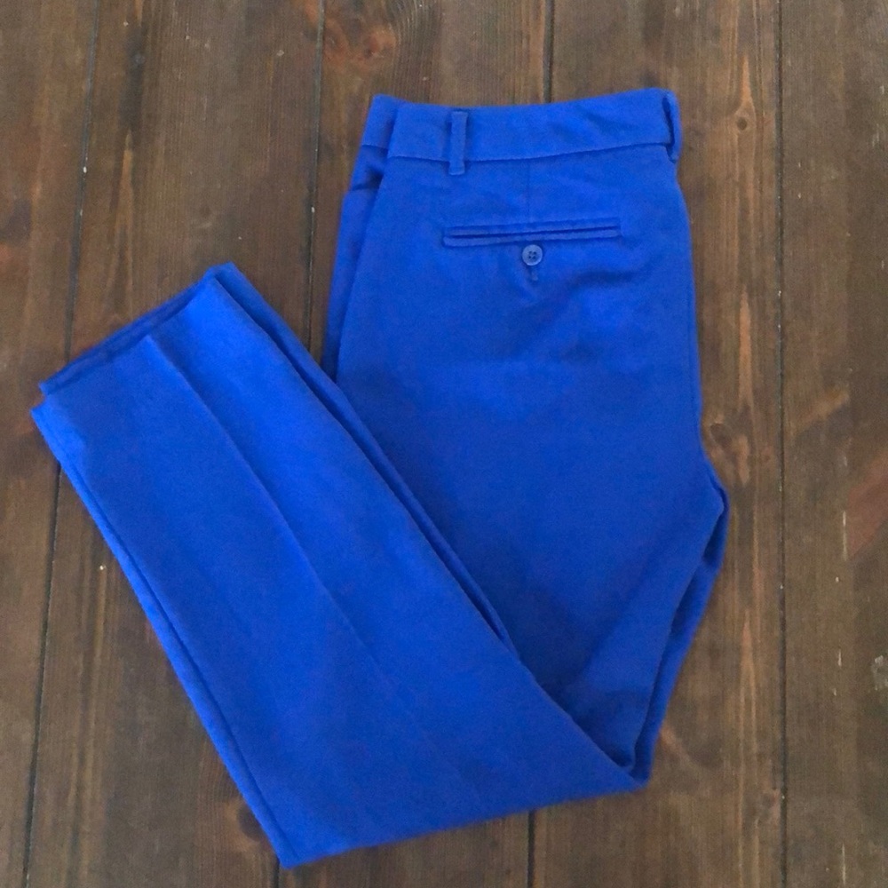 Cobalt cropped dress pants